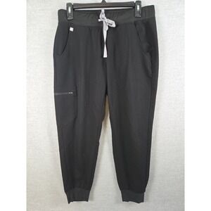 FIGS Zamora High Waisted Jogger‎ Style Scrub Pants Black Size S Medical Work